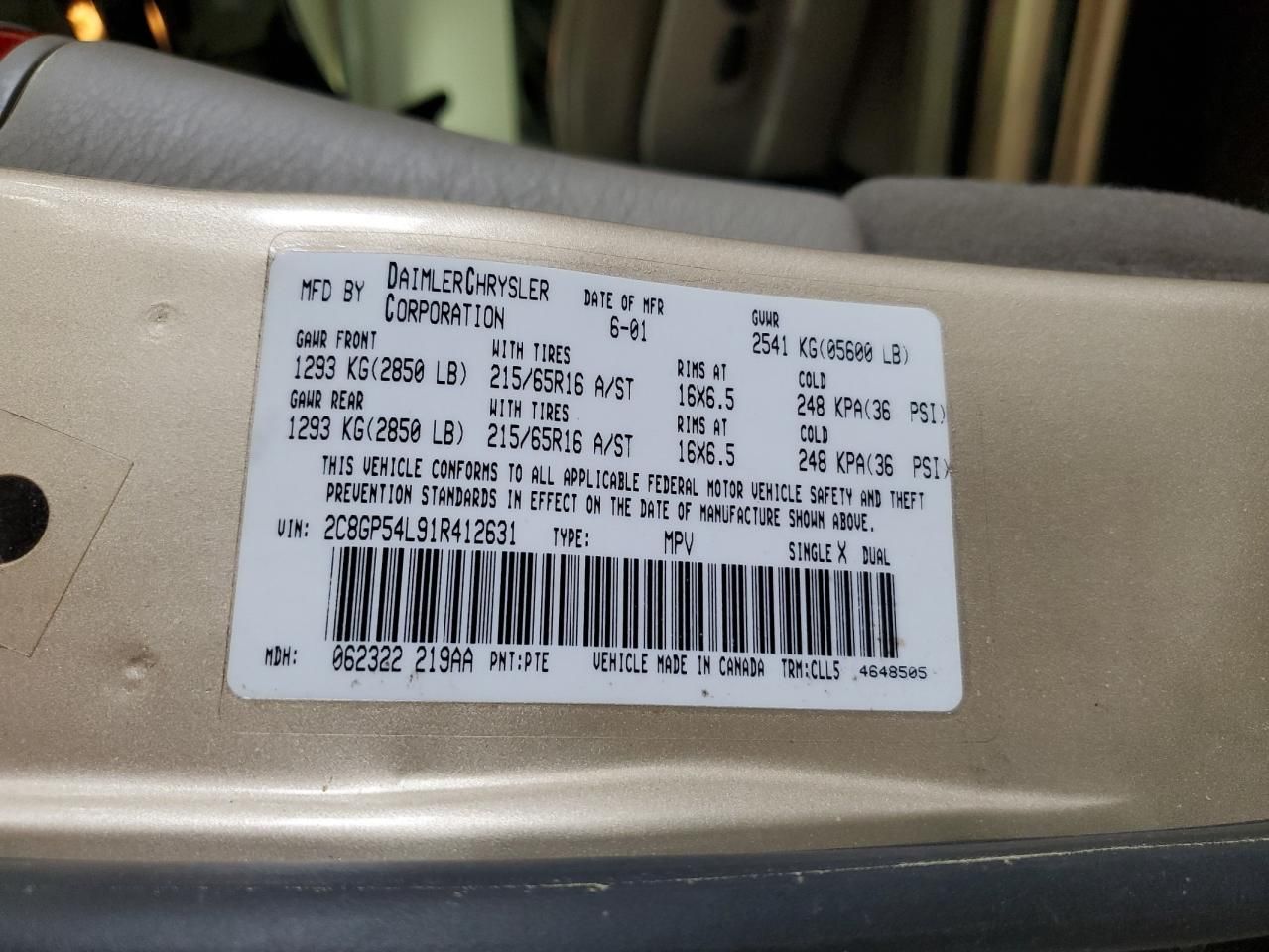 2001 Chrysler Town & Country lxi