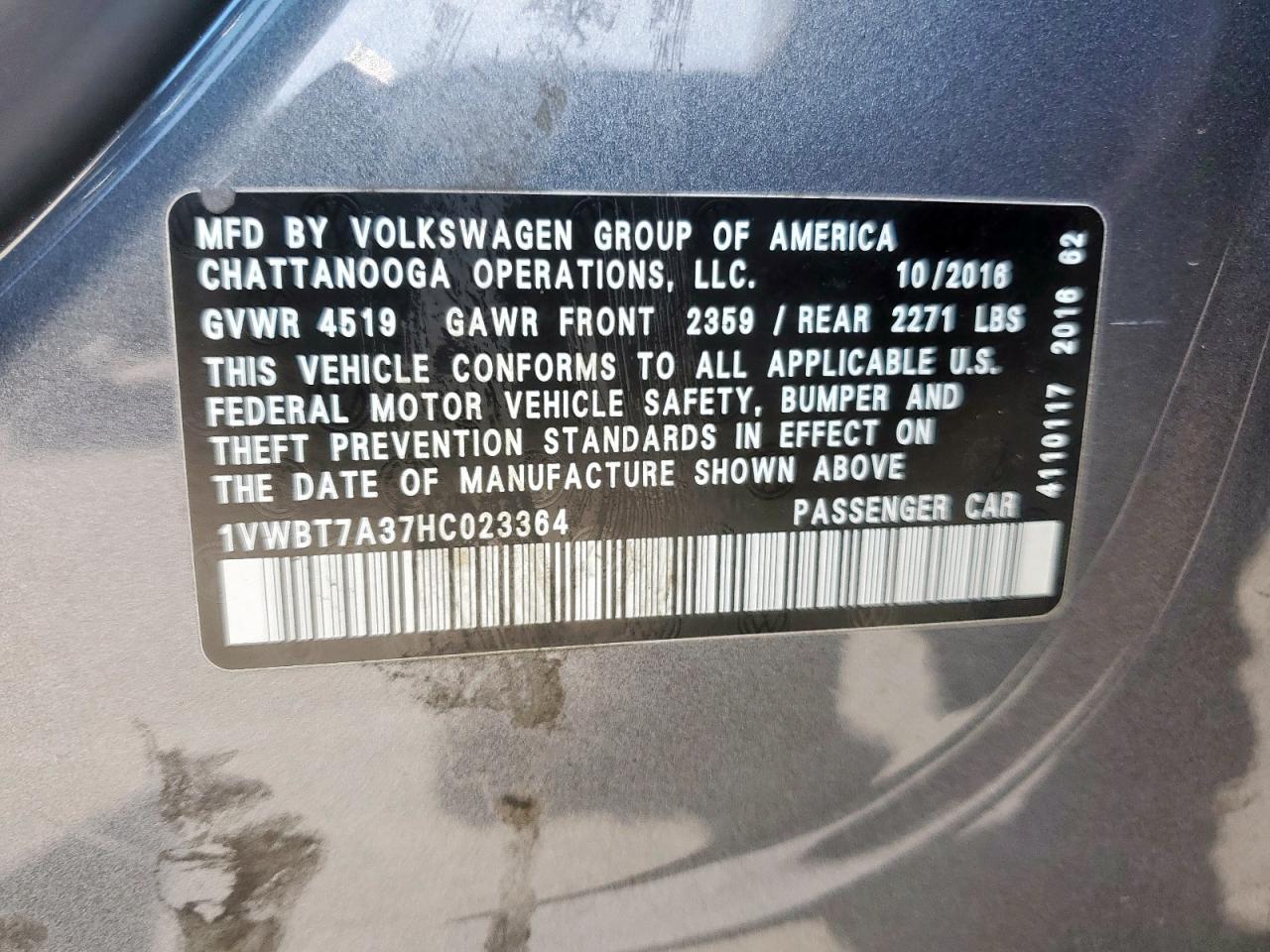 2017 Volkswagen Passat se