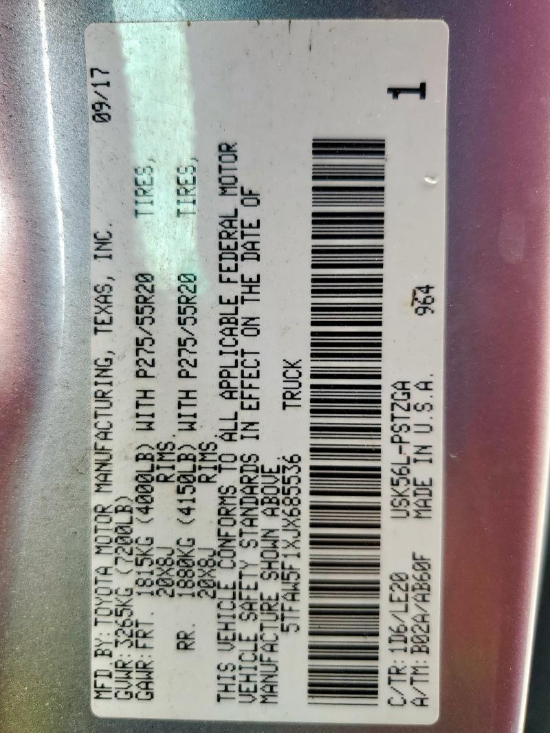 2018 Toyota Tundra Crewmax 1794
