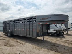Salvage trucks for sale at Greenwood, NE auction: 2015 Titan FR1104 Livestock Trailer