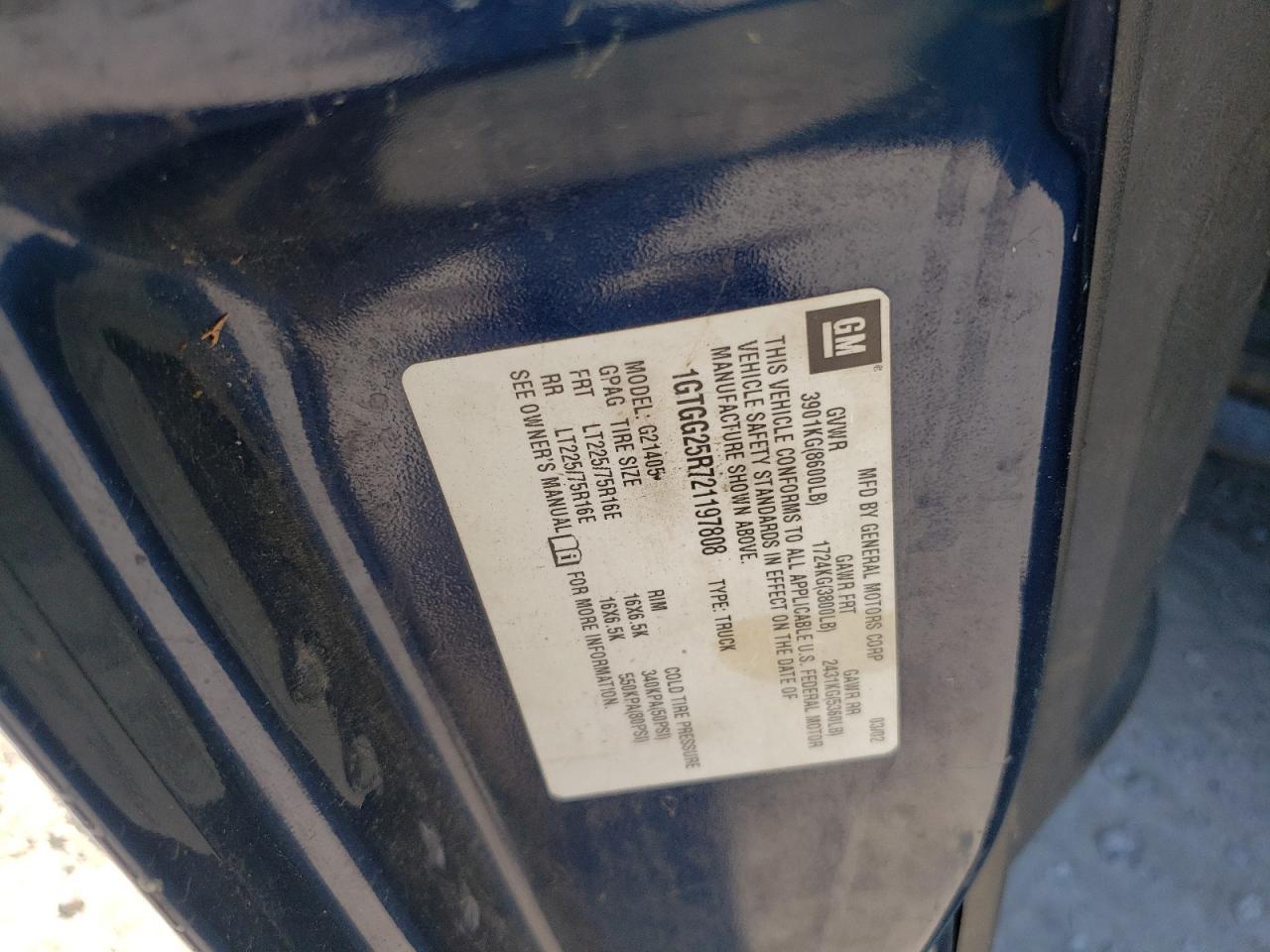 2002 GMC Savana G2500