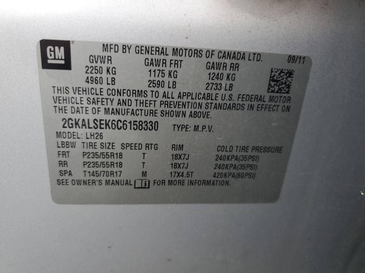 2012 GMC Terrain sle