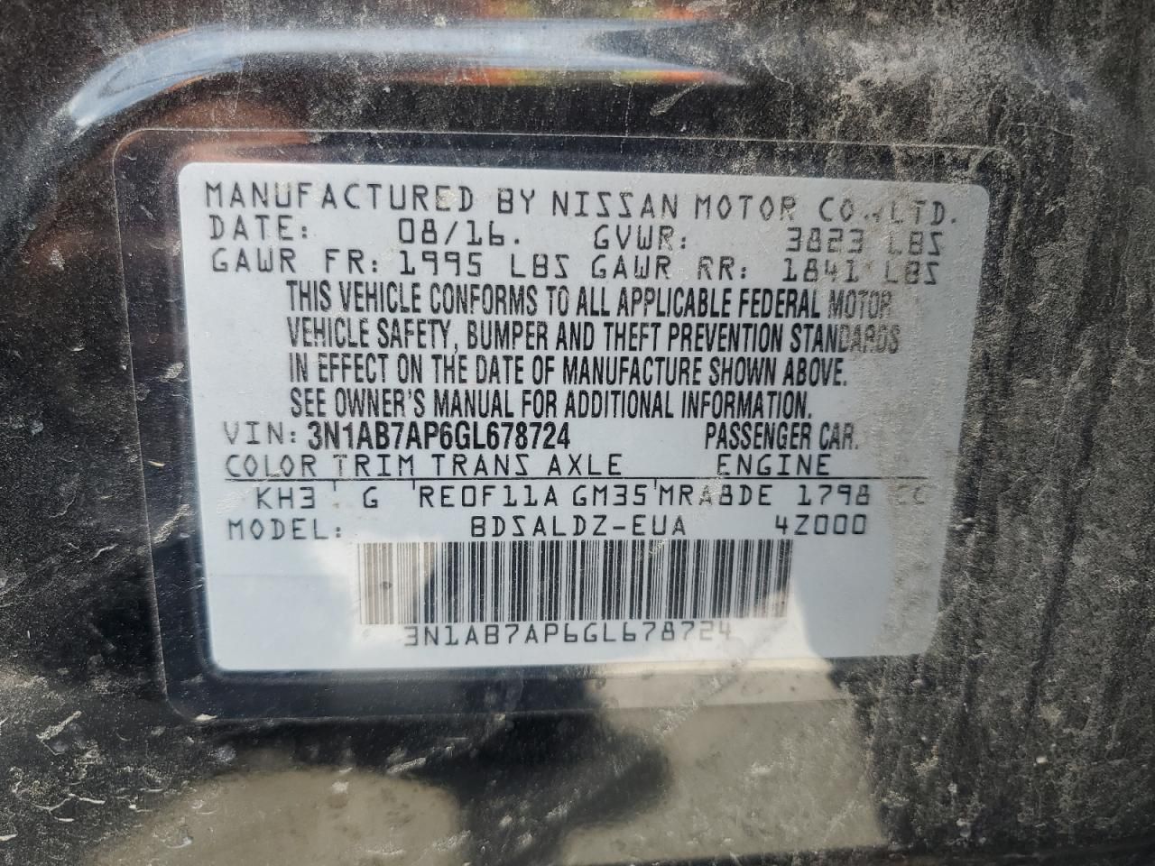 2016 Nissan Sentra s