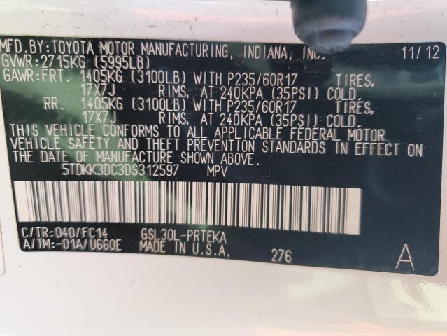 2013 Toyota 2013 Toyt Sienna le