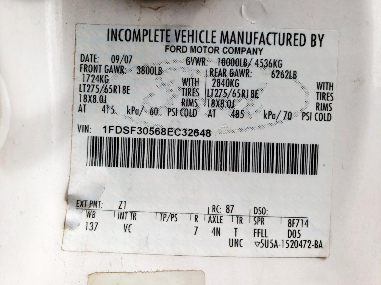 2008 Ford F350 SRW Super Duty