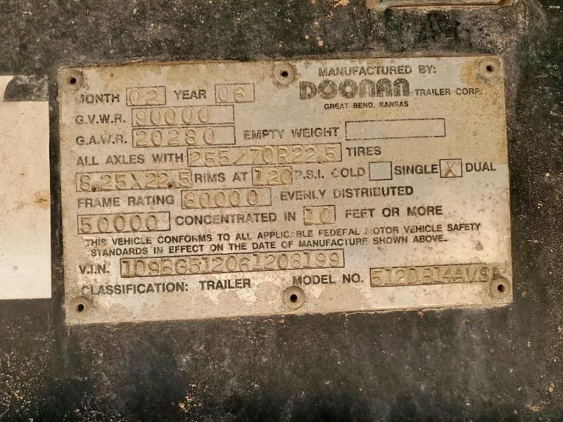 2006 Doonan 512DB14AVS Drop Deck Trailer