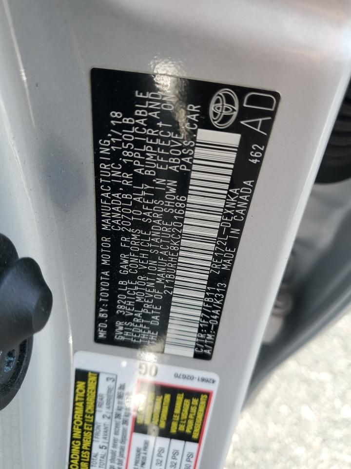 2019 Toyota Corolla l