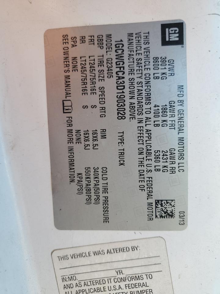 2013 Chevrolet Express G2500