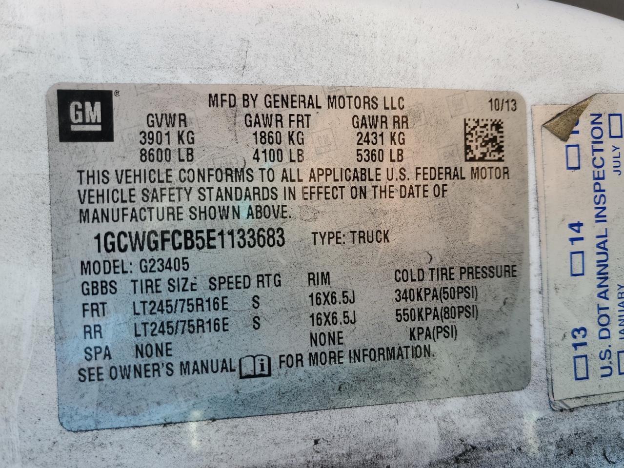 2014 Chevrolet Express G2500