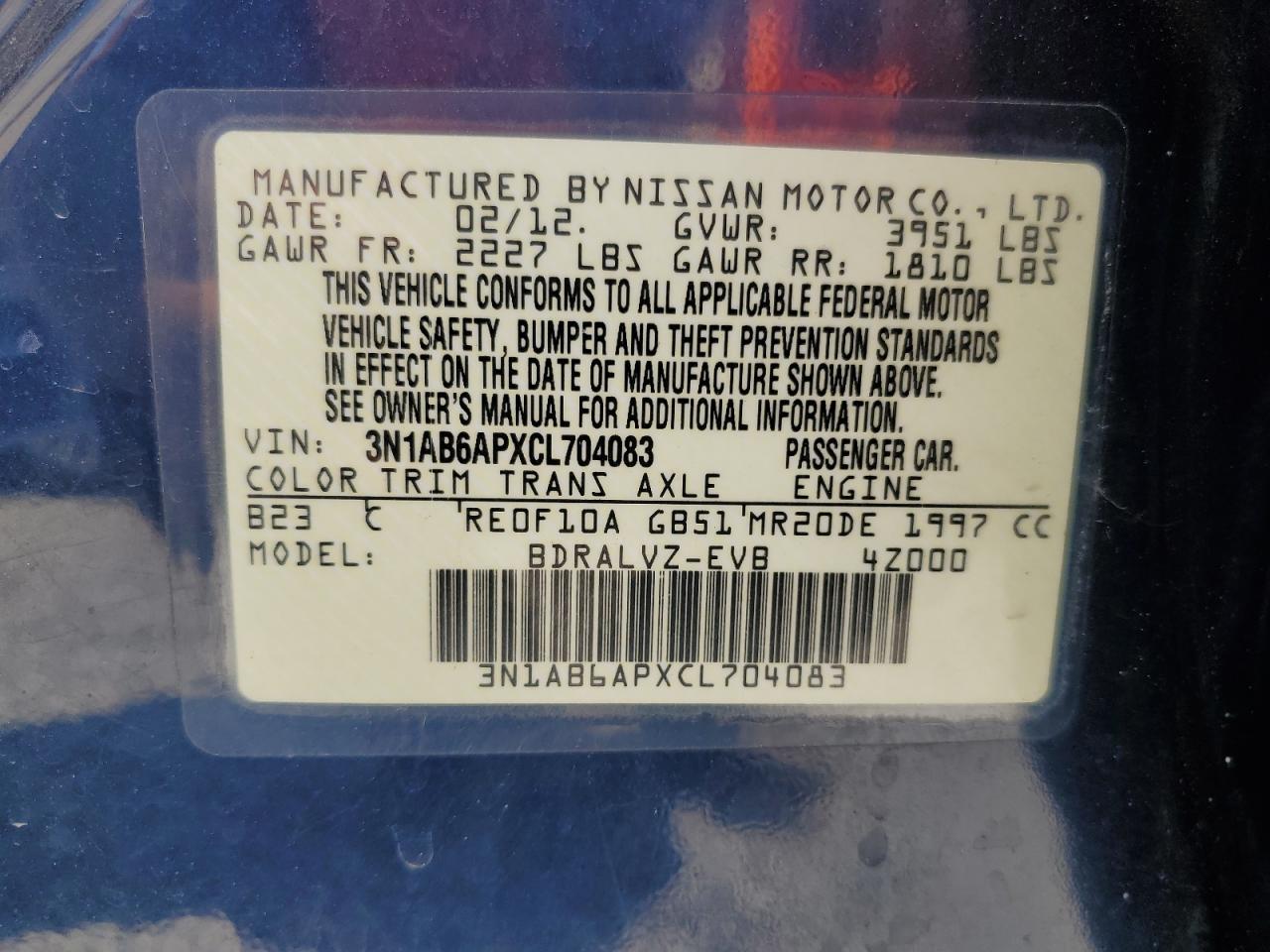 2012 Nissan Sentra 2.0