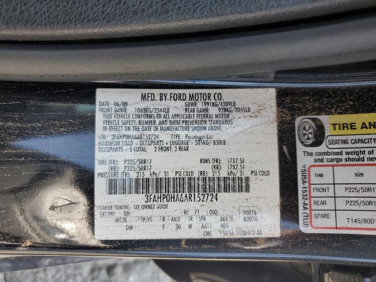 2010 Ford Fusion se