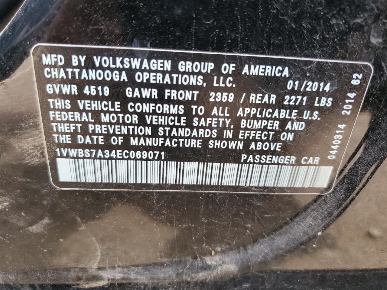 2014 Volkswagen Passat se