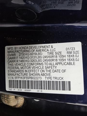 2023 Honda Ridgeline rtl