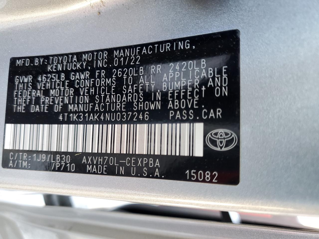 2022 Toyota Camry xse