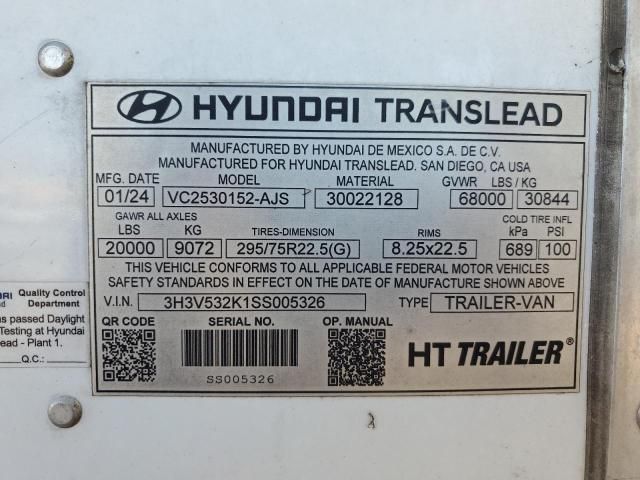 2025 Hyundai Trailers 2024 Hyundai Translead VC2530152-AJS DRY Van Trail