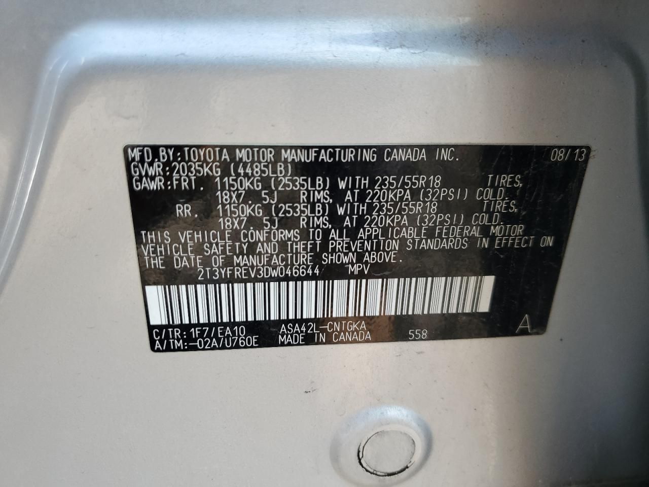 2013 Toyota Rav4 Limited