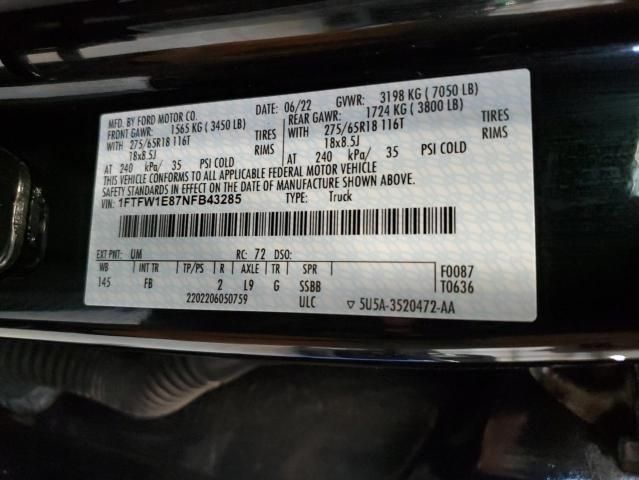 2022 Ford F150 Supercrew
