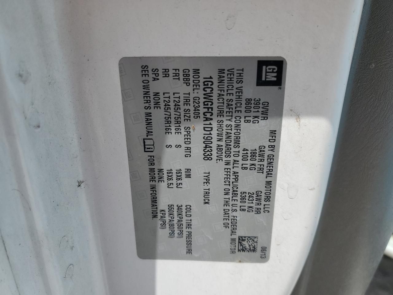 2013 Chevrolet Express G2500