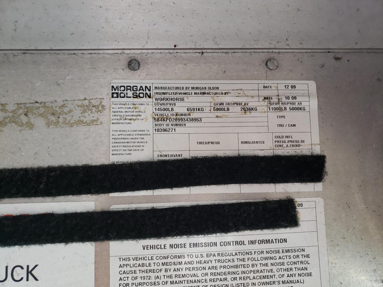 2009 Workhorse Custom Chassis 2009 Workhorse Commercial-Trucks Delivery Van