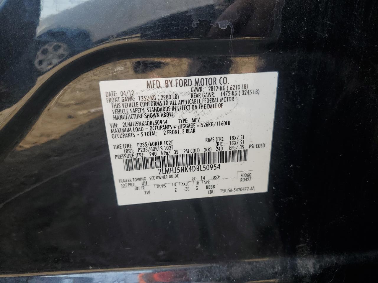 2013 Lincoln Townhouse MKT