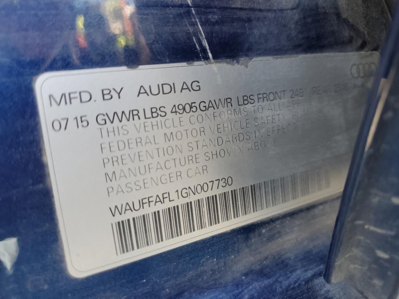 2016 Audi A4 Premium Plus S-line