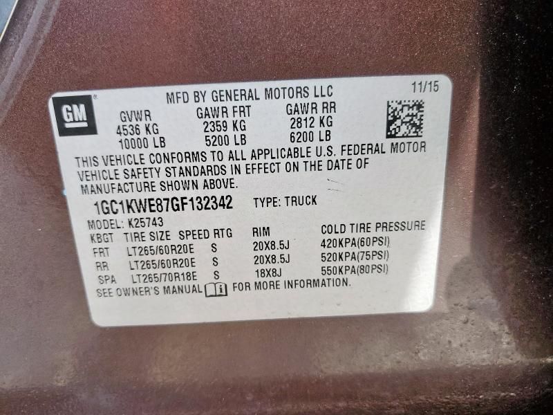2016 Chevrolet Silverado K2500 Heavy Duty LTZ