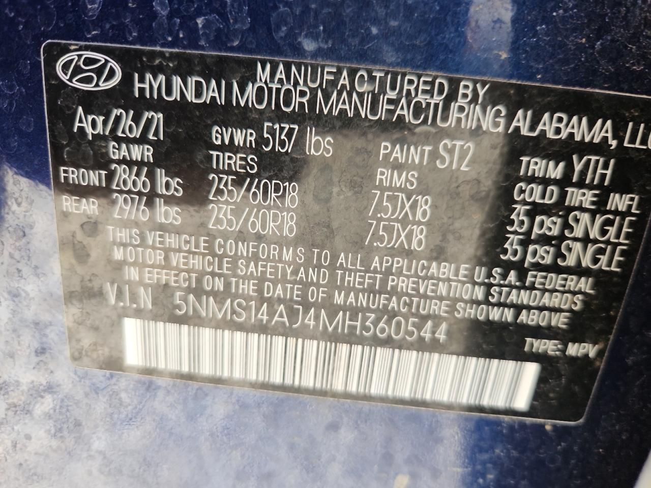 2021 Hyundai Santa fe se