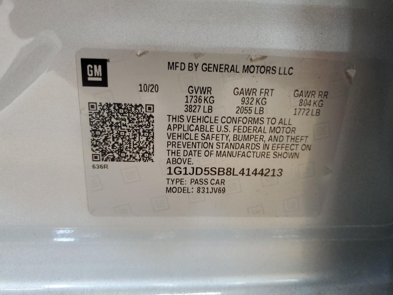 2020 Chevrolet Sonic lt