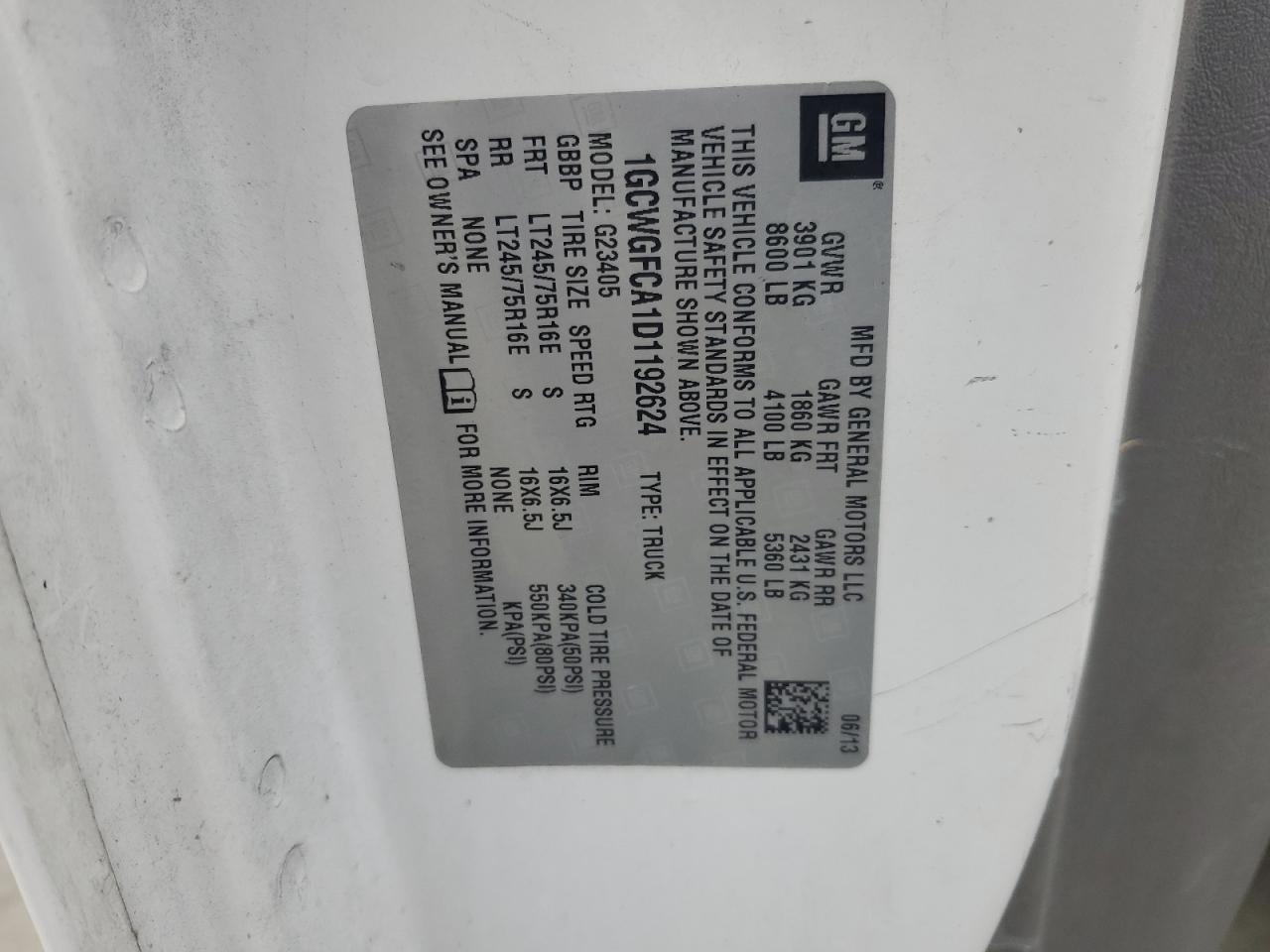 2013 Chevrolet Express G2500