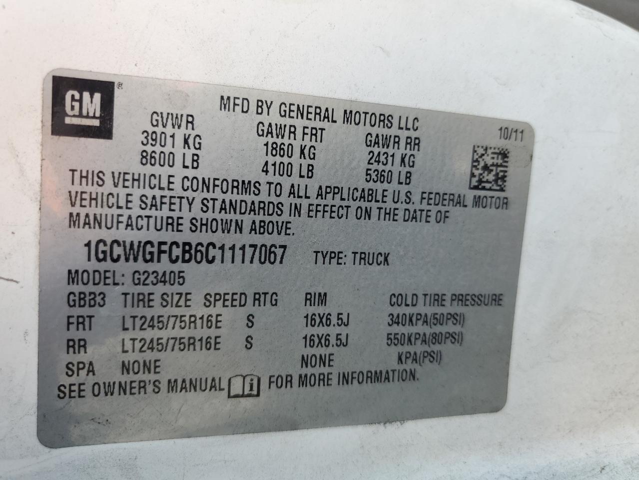 2012 Chevrolet Express G2500
