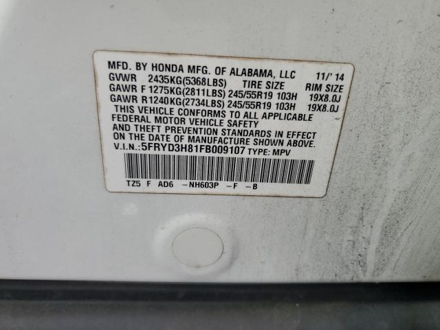 2015 Acura Mdx Advance