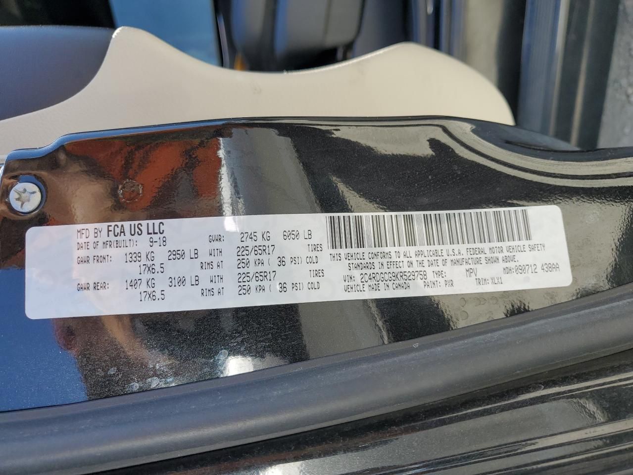 2019 Dodge Grand Caravan sxt