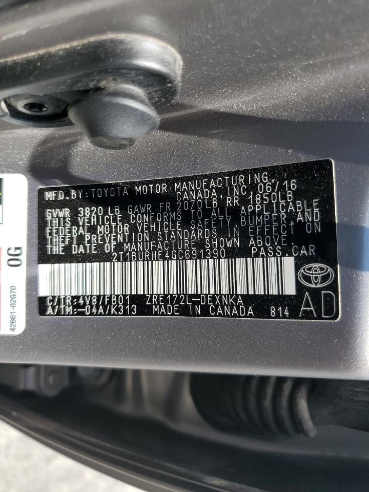 2016 Toyota Corolla l