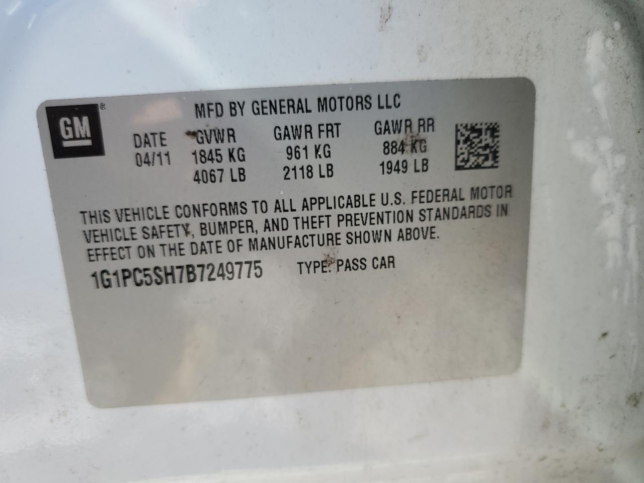 2011 Chevrolet Cruze ls