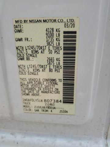 2020 Nissan NV 2500 S
