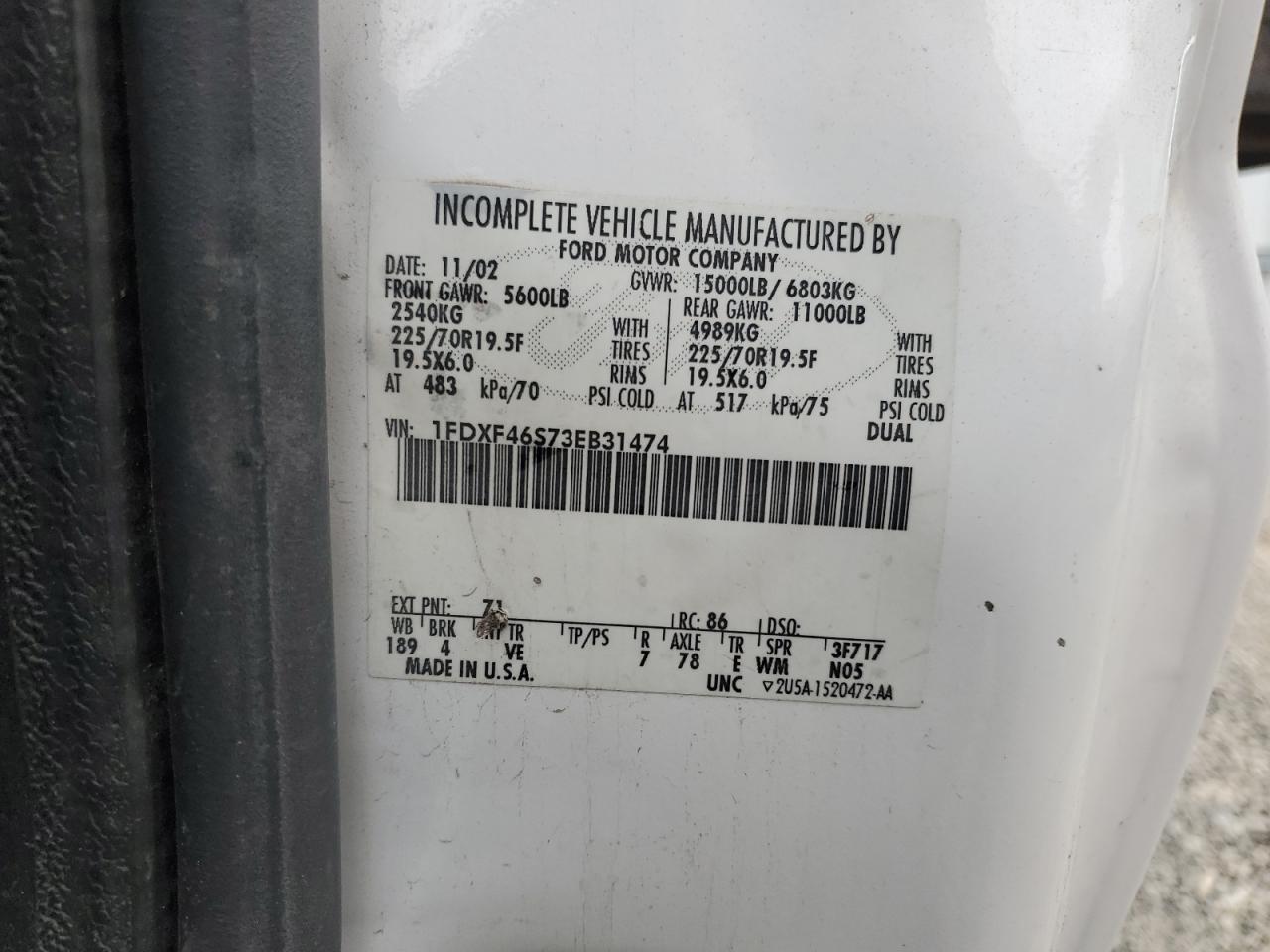 2003 Ford F450 Super Duty