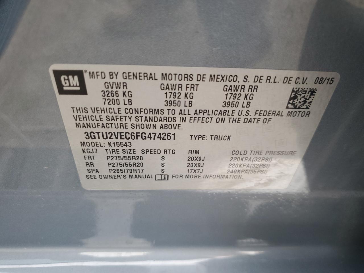 2015 GMC Sierra K1500 slt