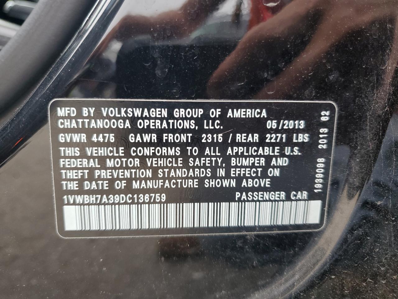 2013 Volkswagen Passat se
