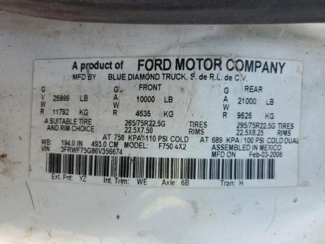 2006 Ford F750 Super Duty Vacuum Truck