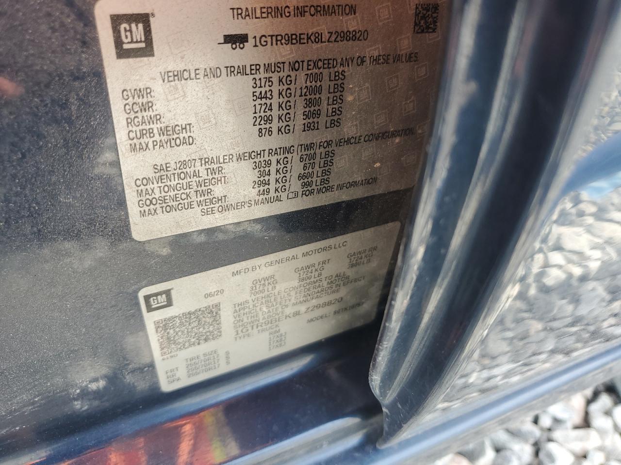 2020 GMC Sierra K1500 sle
