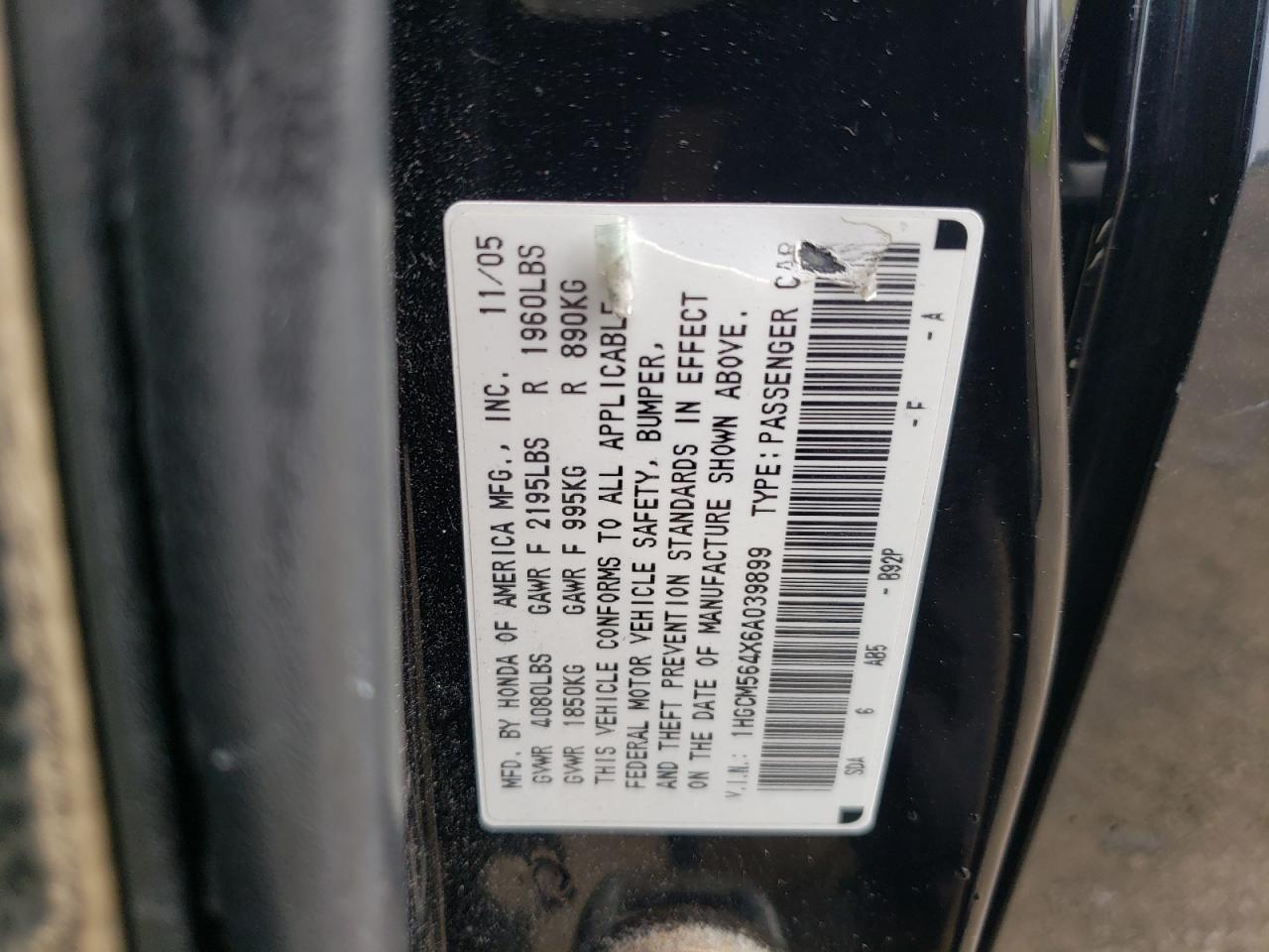 2006 Honda Accord lx