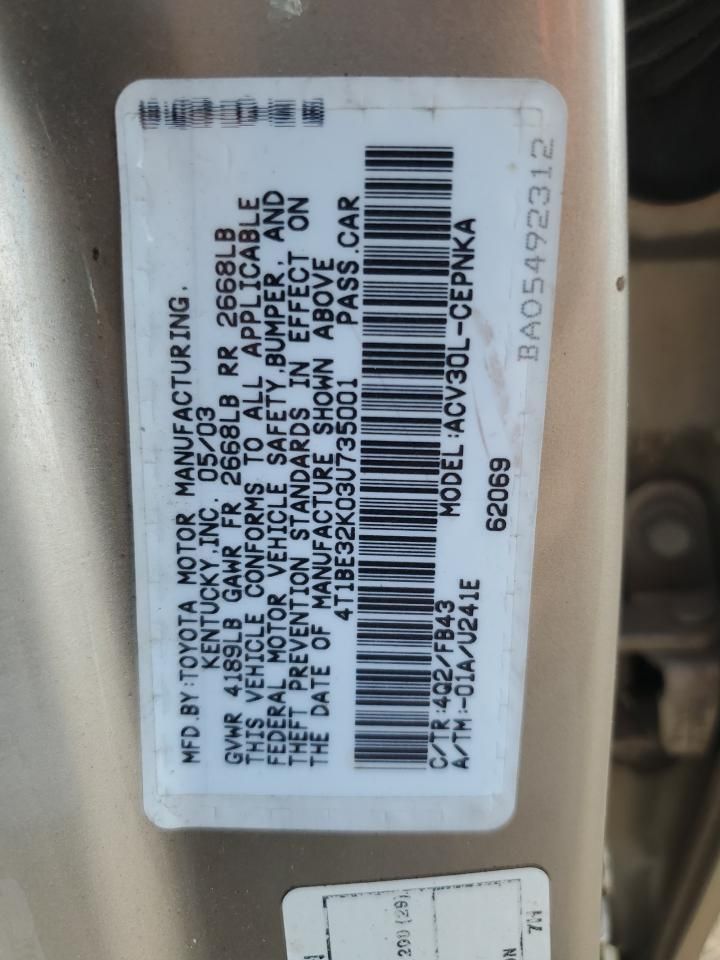 2003 Toyota Camry le