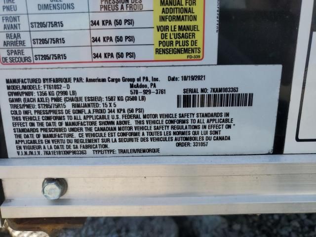 2022 WEL 2022 American Cargo GRP INC Enclosed Cargo Trailer