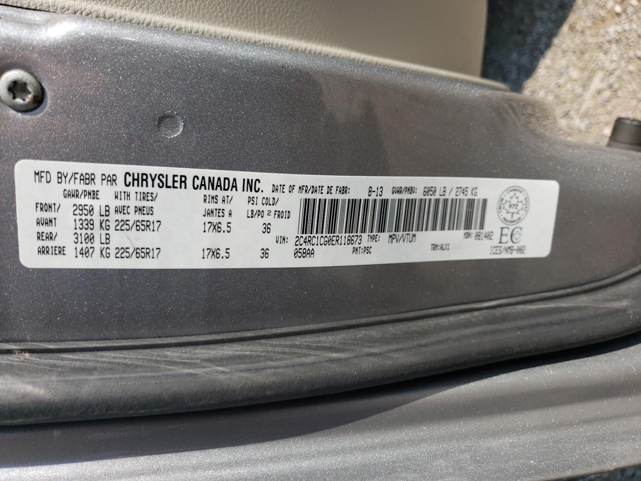 2014 Chrysler Town & Country Touring l