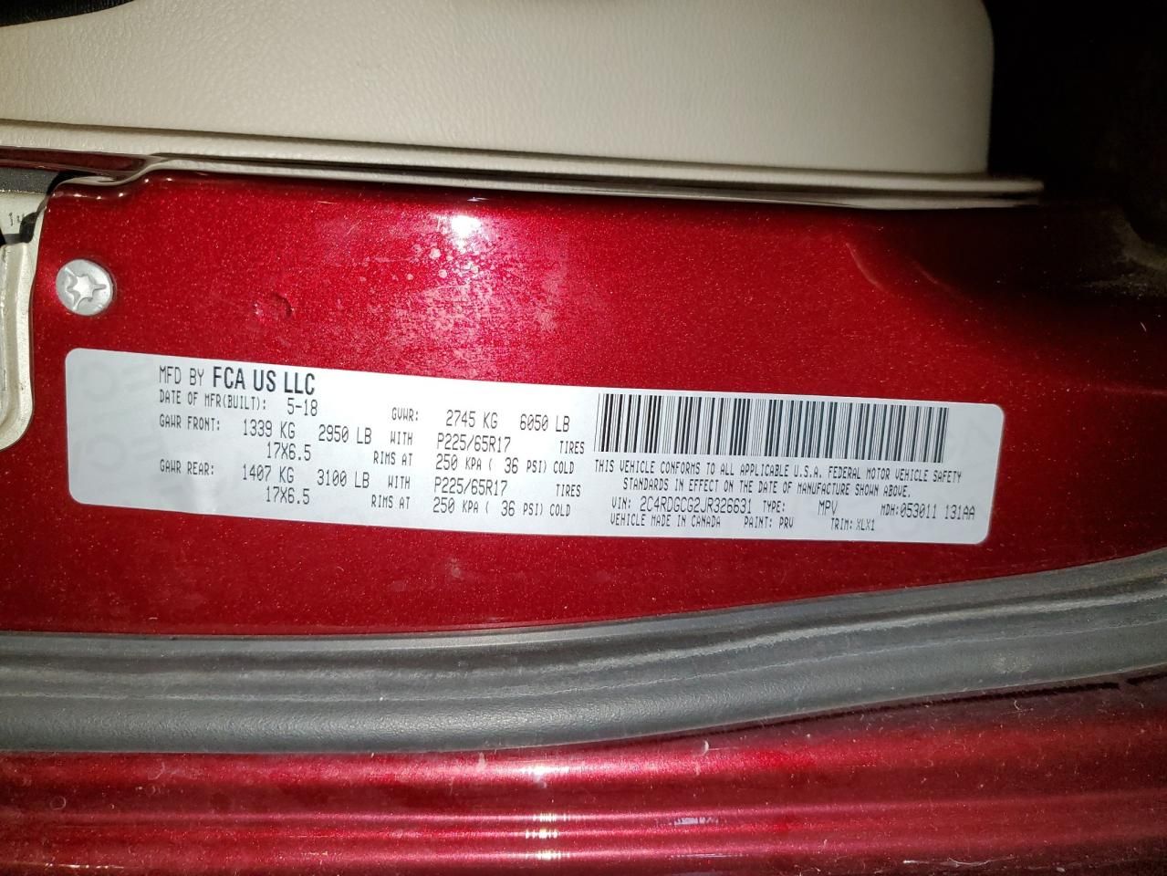 2018 Dodge Grand Caravan sxt