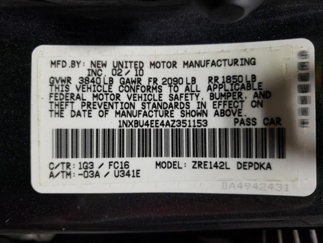 2010 Toyota Corolla le