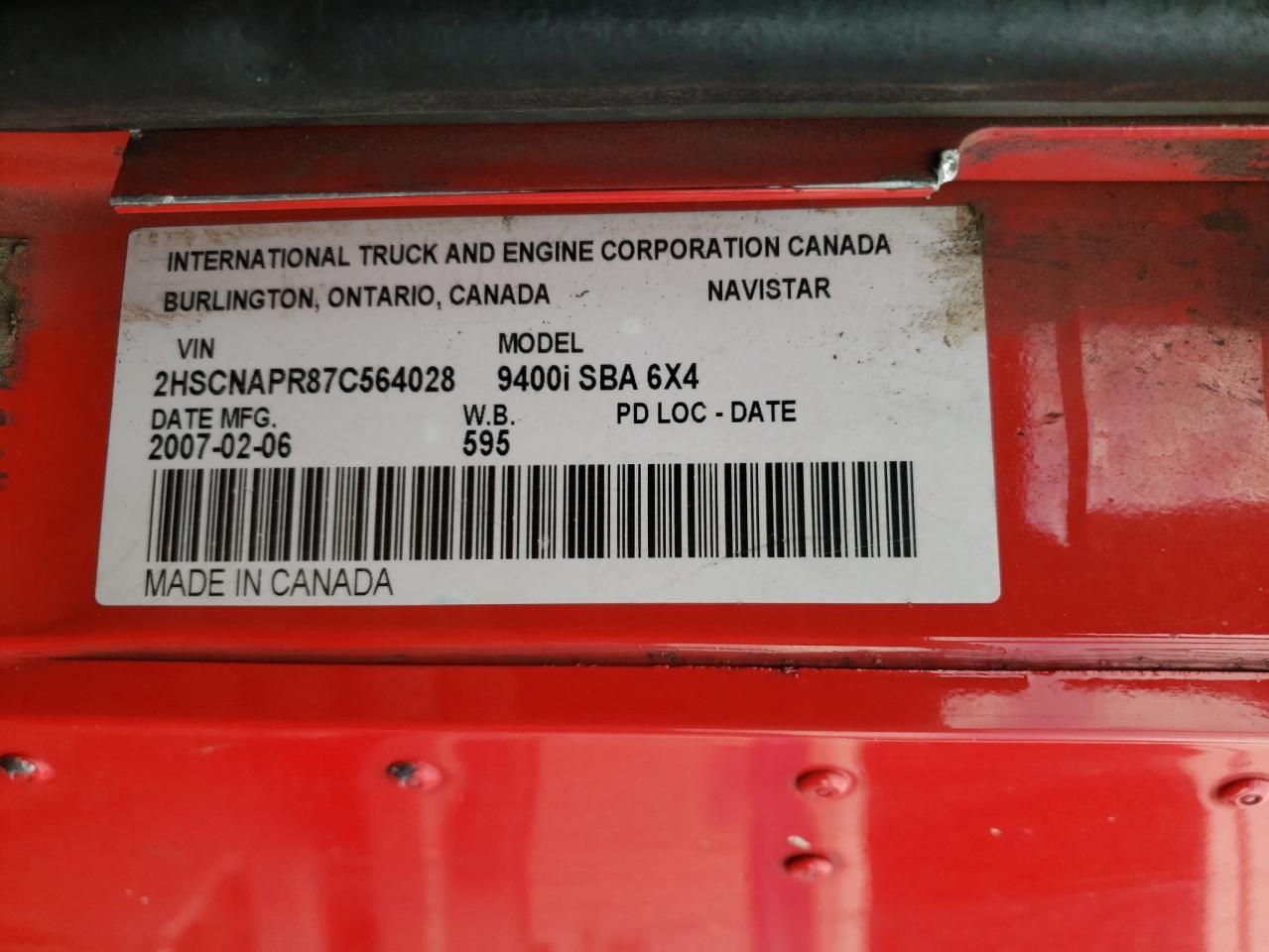 2007 International 9400I Semi Truck