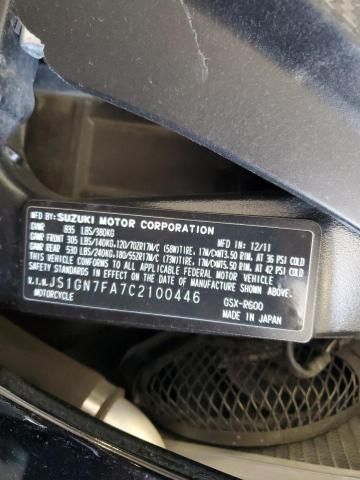 2012 Suzuki GSX-R600