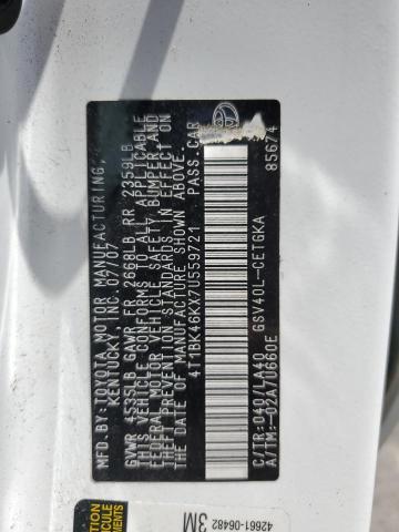 2007 Toyota Camry xle V6