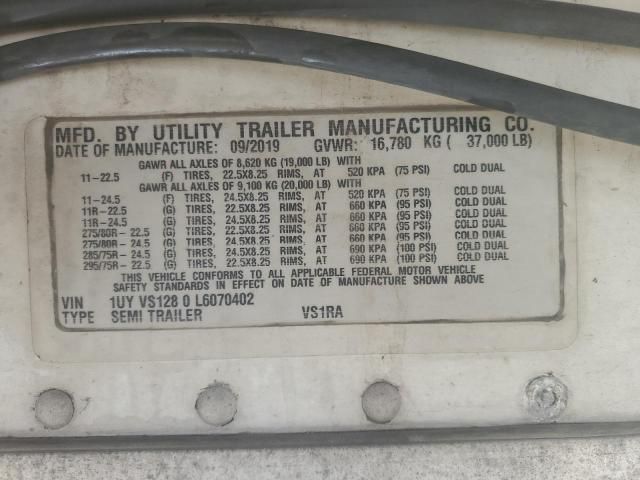2020 Utility VS1RA Refrigerated Van Trailer